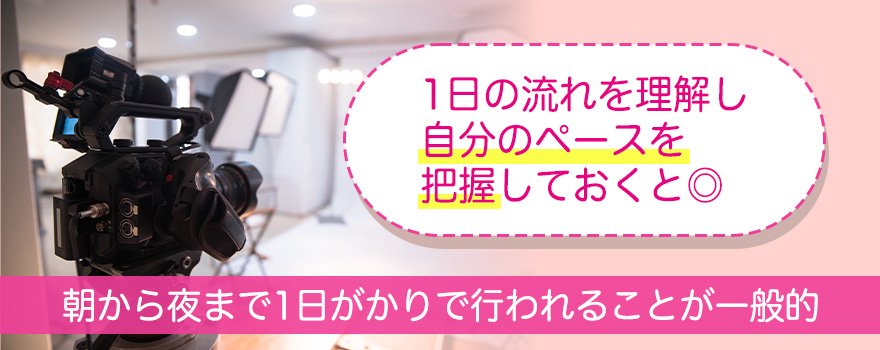 AV女優の撮影日のスケジュール例