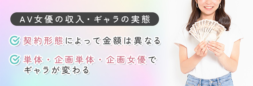 AV女優の収入・ギャラの実態